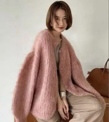 CLANE 클라네 COLOR MOHAIR SHAGGY CARDIGAN