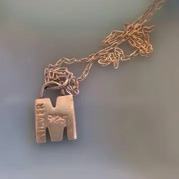 실버 925 락형 펜던트 목걸이 M