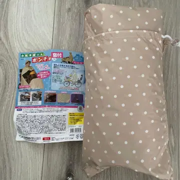 미사용 자전거 가게 판초 큰 창문 포함 (베이지 도트 무늬) 레인코트