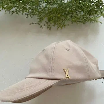 [ 새상품급 ] VARZAR 베이지 캡 골드 X 마크