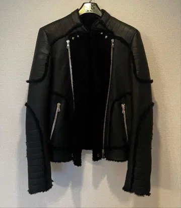 가죽 무스탕 라이더 자켓