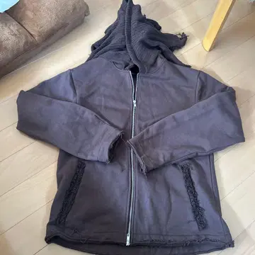 [ GRANCY ] 니트 레이어드 디자인 지퍼 후디 후드티