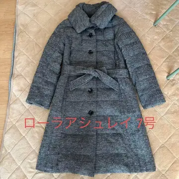 주말 세일 로라 애슐리 다운 코트 7호 헤링본 그레이