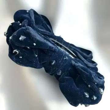 레인 로드 벨벳 리본 바나나 클립