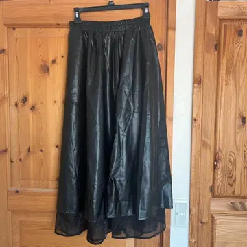 여성용 인조 가죽 롱 스커트