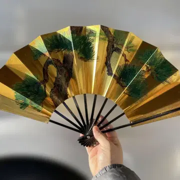 쇼와 골드 컬러 접이식 부채