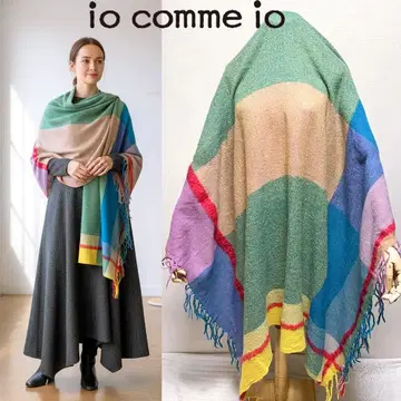 센소유니코 io comme io 울 대형 스톨 멀티 컬러