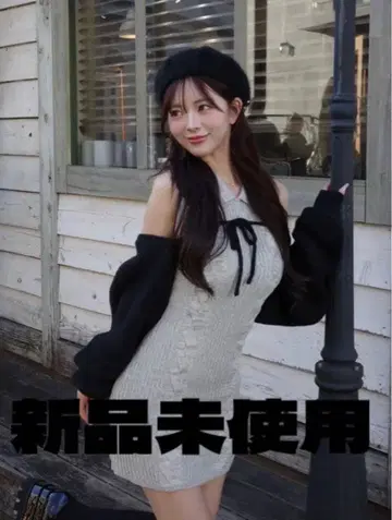 Darich 새상품 숏 볼레로 니트 미니 원피스 [ F ]