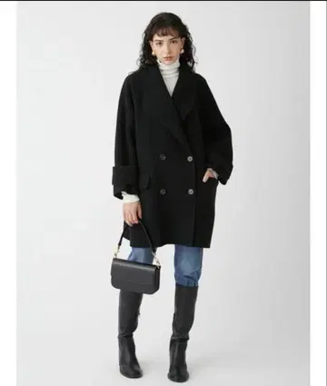 미라 오웬 접결 하프 A라인 코트