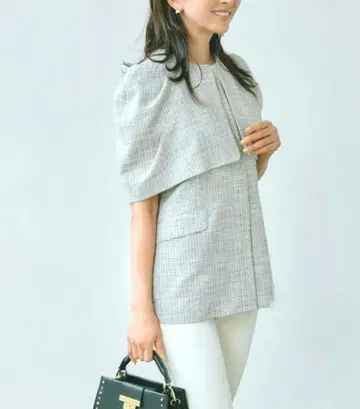 CELFORD 케이프 부착 베스트 셀포드 트위드