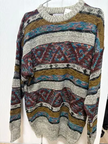 Method 기하학 패턴 니트 스웨터 XL