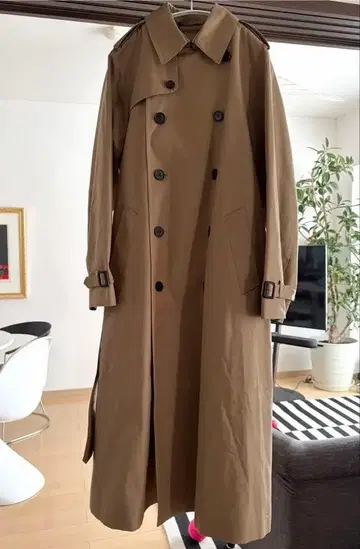 택 포함 HYKE 트렌치코트 레귤러 핏 Size 3