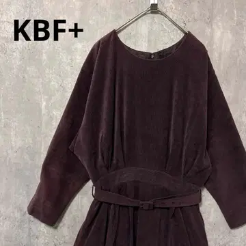 KBF+ 코듀로이 플레어 원피스 롱 뷰티 캐주얼 벨트 포함
