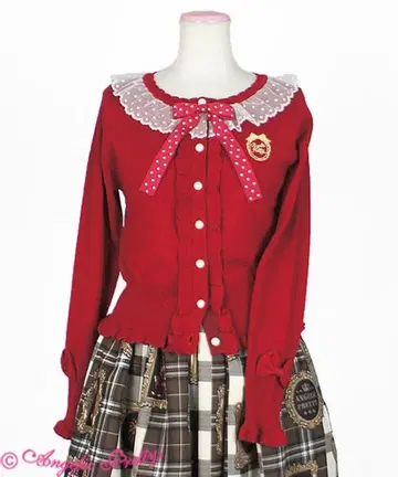 소공녀 니트 가디건 (레드)