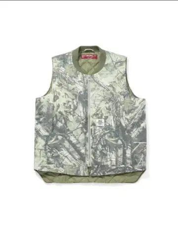 HIDE AND SEEK 카모 패턴 퀼팅 베스트
