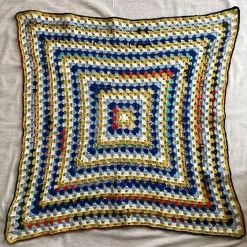 핸드메이드 멀티 커버 무릎 담요 컬러풀