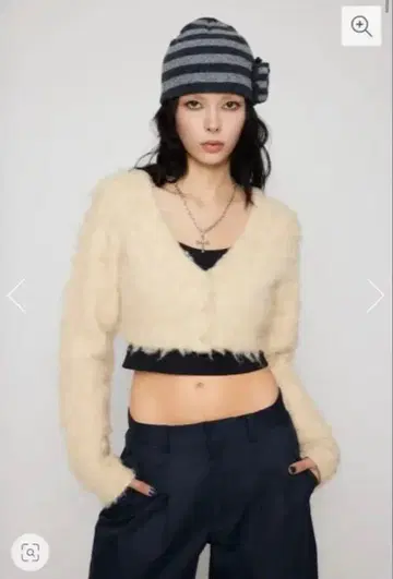 lagua gem BRUSHED SHORT KNIT 가디건