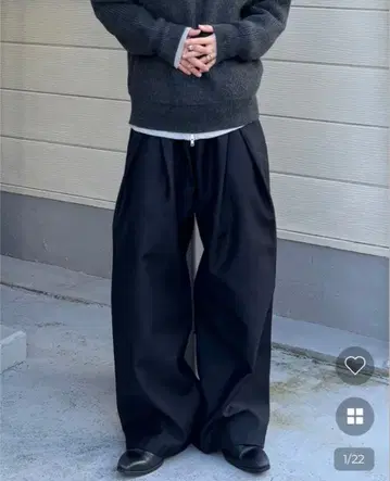 (unisex) 더블 허리 유니크 와이드 슬랙스