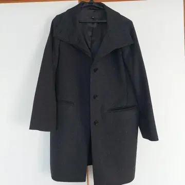 다크 그레이 울 캐시미어 코트