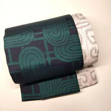 기하학 패턴 반폭 오비 그린과 시로