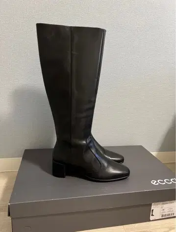 천연 가죽 롱 부츠 블랙 여성용