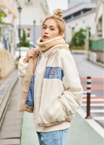 VANS 리버서블 자켓 베이지/그레이 무라사키 스포츠 별주