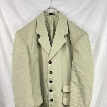 80s 90s alberto celini 체스터 코트 옐로우 그린