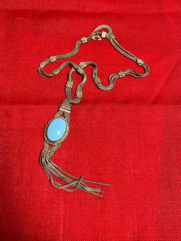 앤티크, 레트로, 블루스톤 목걸이