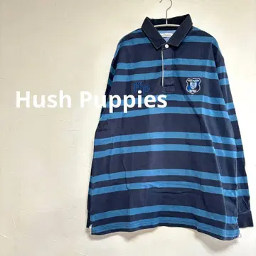 허시파피 긴팔 보더 라거 셔츠 피케 셔츠 XXL 남성용