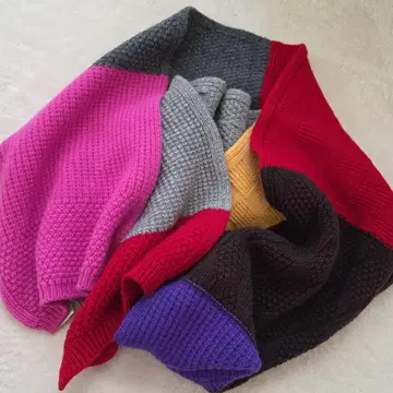 가격 인하 DRAKE'S 멀티 컬러 니트 머플러