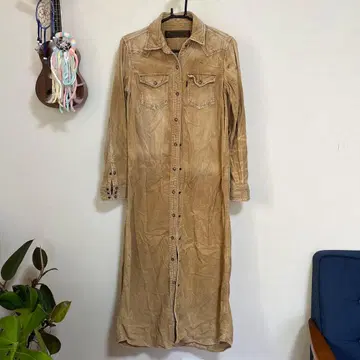 GENUINE VINTAGE GOA 코듀로이 셔츠 원피스