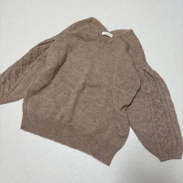 모헤어 니트 소매 케이블 디자인 퍼블릭 도쿄