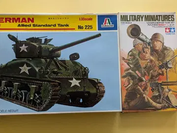 이탈레리 1/35 미국 샤먼 탱크와 타미야 1/35 미국 병사