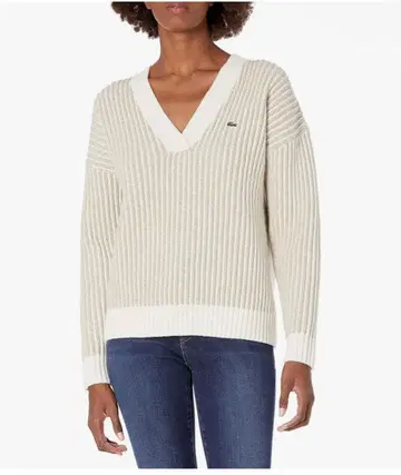 [ 새상품급 ] 라코스테 V넥 리브 니트