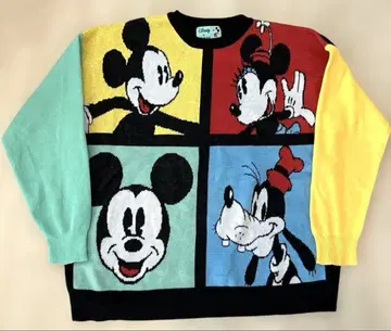 Disney x Mickey 미키 니트 스웨터 컬러풀