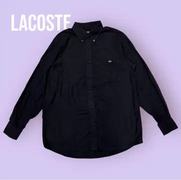 LACOSTE 블랙 피케 셔츠 사이즈 95 버튼 다운 S-1333
