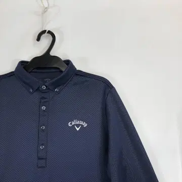 캘러웨이 골프 긴팔 골프 피케 셔츠 네이비 L 사이즈 속기모