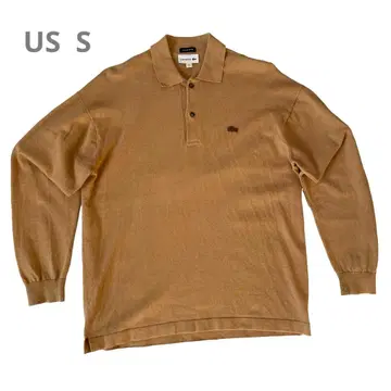 라코스테 EXCLUSIVE EDITION 긴팔 피케 셔츠 베이지 US S