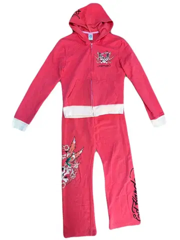 ED HARDY 에드버디 후드 부착 셋업