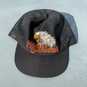 80s 90s USA제 할리데이비슨 메쉬 캡 블랙 트래커