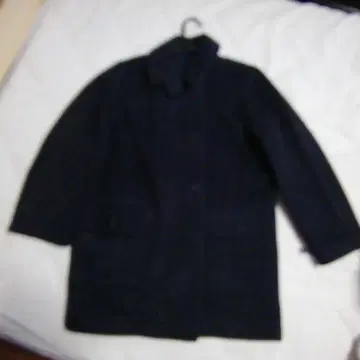 여성용 네이비 숏코트 심플 (탈부착 가능 후드 부착)