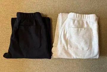 GU 헤비 웨이트 맨투맨 와이드 스트레이트 팬츠 2색 세트