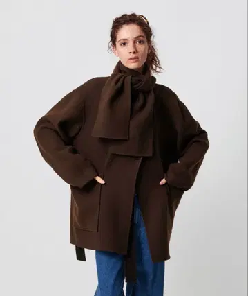 ATTISESSION *5625-105-0029 리버벨트 코트 브라운