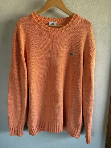 LACOSTE 오렌지 크루넥 스웨터