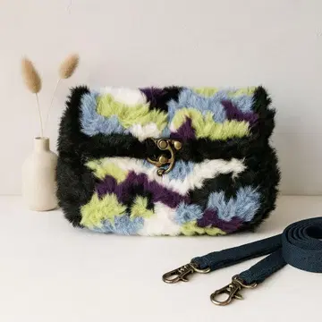 성숙/러블리 믹스 퍼 겨울 백 사선 숄더 원포인트