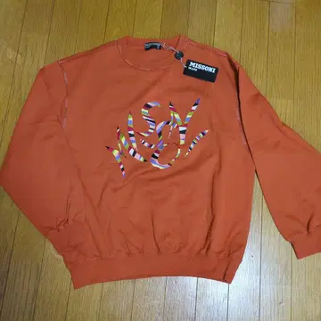 MISSONI 자수 로고 맨투맨 L 사이즈 오렌지 브라운 미착용