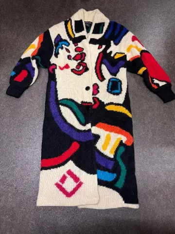 L.B. DIFFUSION 컬러풀 롱 가디건 코트