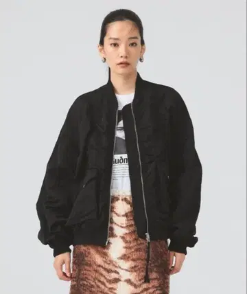 Ray BEAMS 셔링 MA-1 블루종