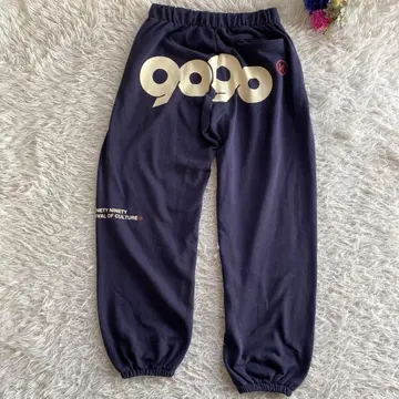 9090 스웨트 팬츠 네이비 로고