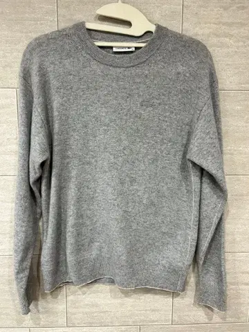 라코스테 여성용 니트 스웨터 그레이